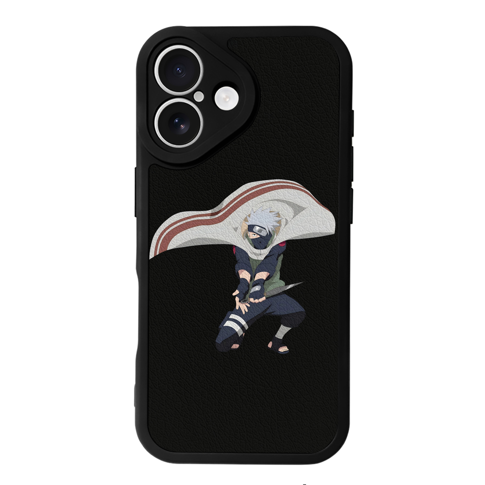 （画像用） NARUTO -ナルト- はたけ カカシ Hatake Kakashi 【iPhone 16シリーズ対応】シリコンスマホケース（レザー調） 材質：シリコン